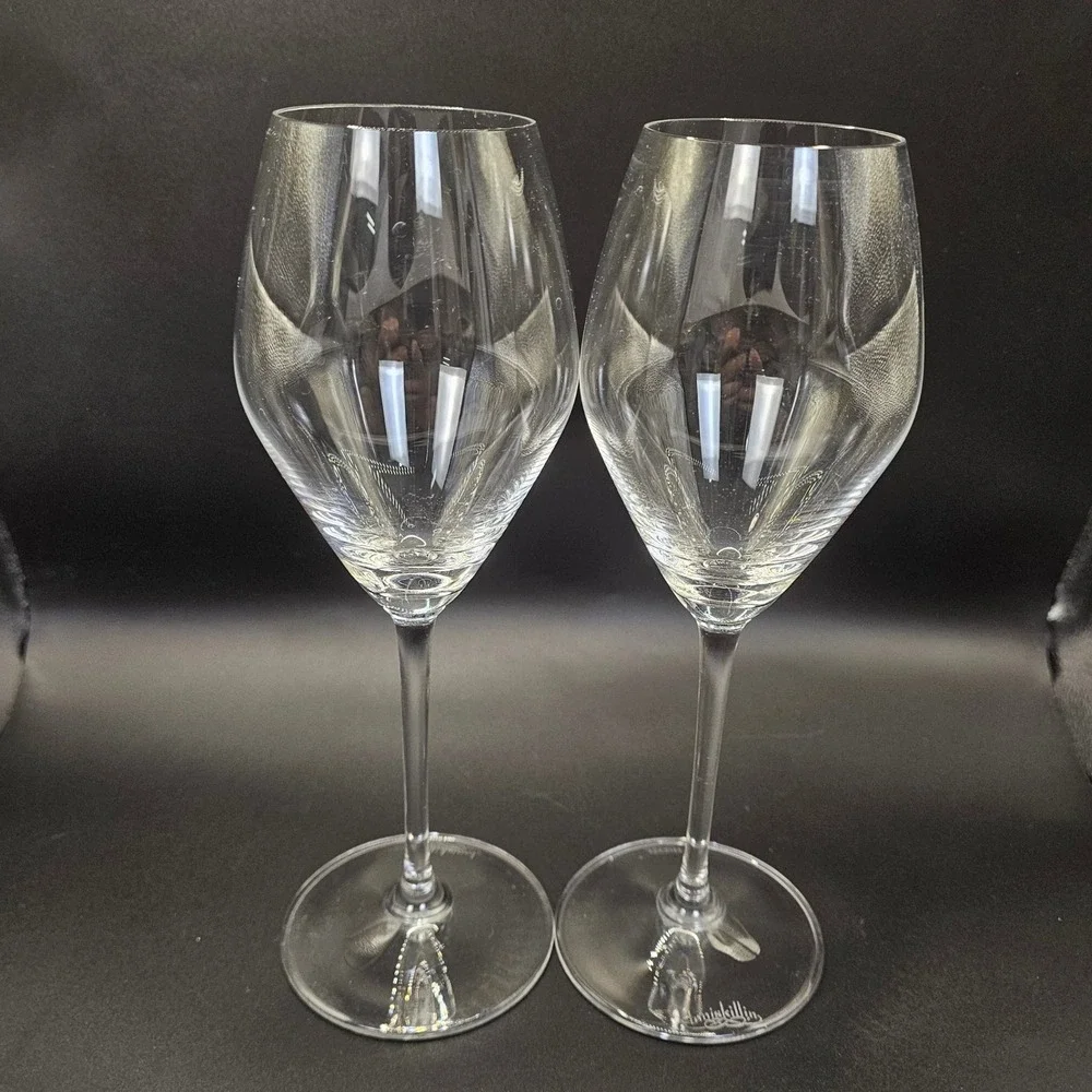 Set of 2 Crystal Rose Wine‎ Glasses by RIEDEL Inniskillin Elegant Stemware